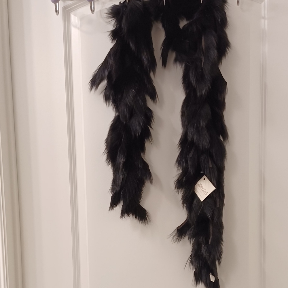 New Dalton Brody dyed full skin fox blue fur origin finland scarf